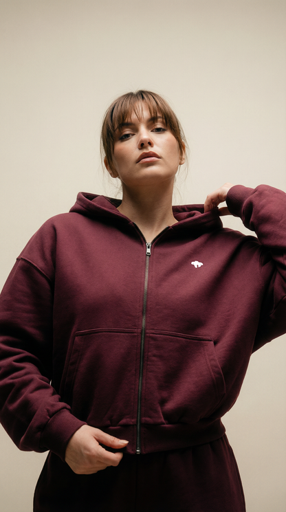Denise Unisex Zipped Boxy Hoodie